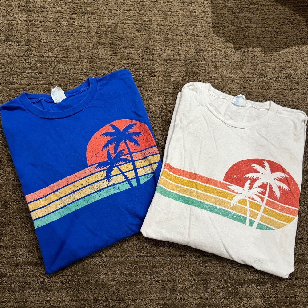 2 Pack- Palm Tree t-shirts- mens